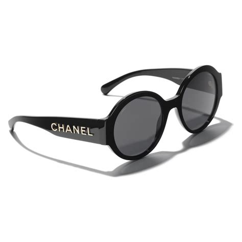 chanel round sunglasses black|sunglass hut Chanel sunglasses.